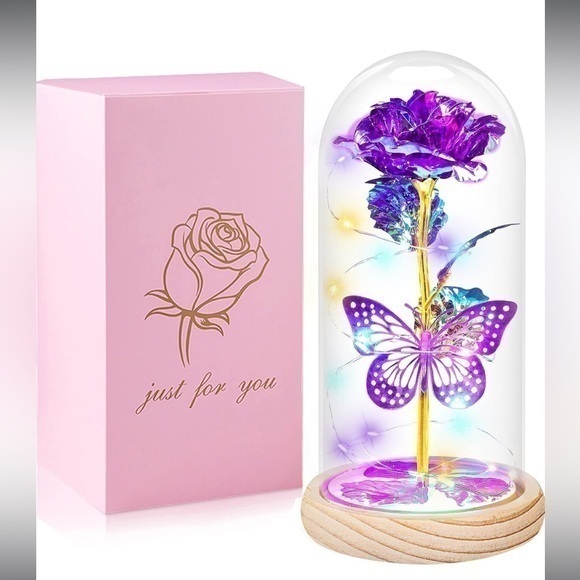 Purple Eternal Rose Nwt
